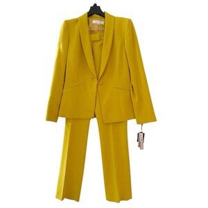 Tahari Mustard Yellow Pant Suit Size 6 NWT